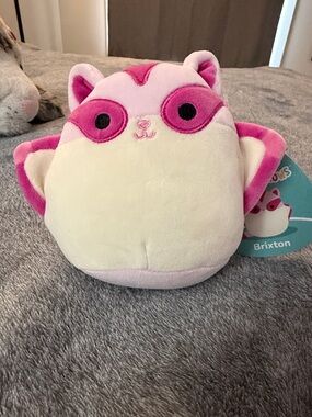 Squishmallows Brixton Pink Raccoon Plush – New with Tag